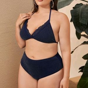 Navy Blue Glitter Bikini